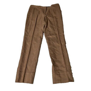 Diane Von Furstenberg Womens Georgia Pants Straight‎ Leg Pleated Brown Size 0